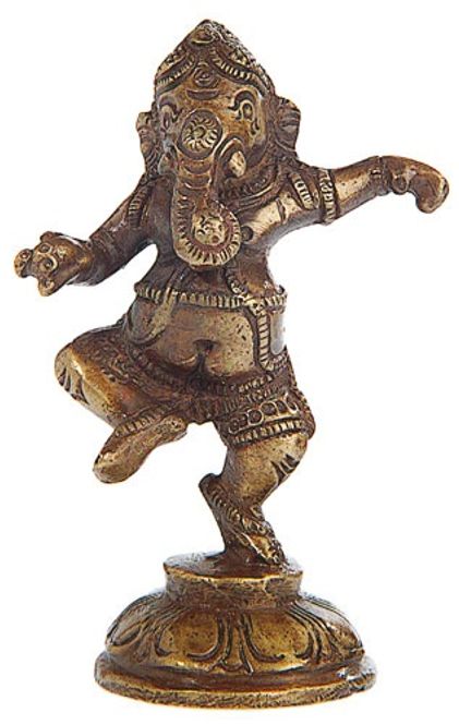 Hovedbilde Ganesha Dancing Brass 9cm