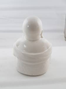 Hovedbilde Happy Buddha Hvit 13cm