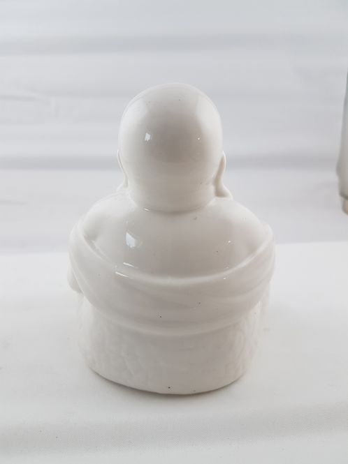 Hovedbilde Happy Buddha Hvit 13cm