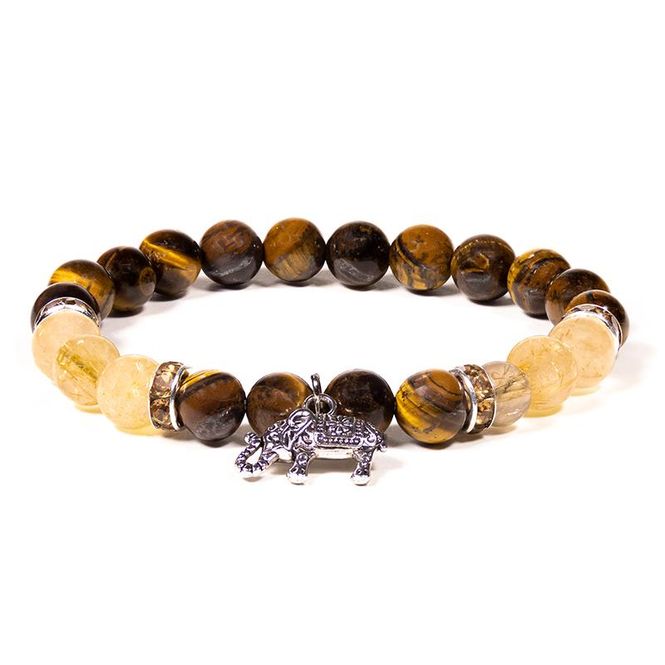 Hovedbilde Armbånd Tigerøye Gul 8mm med ...