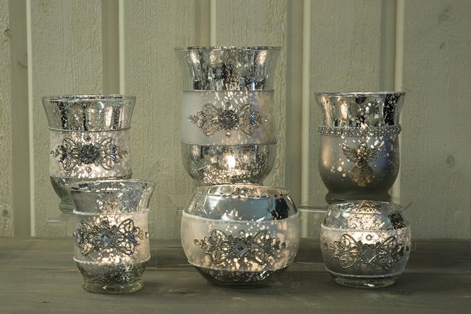 Hovedbilde Deco telysholder rund med ...
