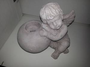 Hovedbilde Englefigur med telysholder ...