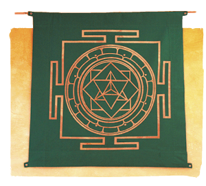 Hovedbilde Merkaba Yantra dark green ...