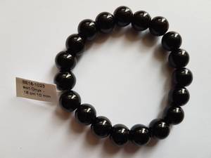 Hovedbilde Armb&aring;nd Agat Sort Onyks 10mm ...