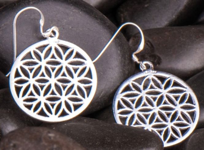 Hovedbilde Flower of Life Øredobber sølv