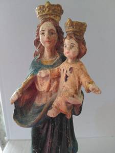 Hovedbilde Jomfru Marie- antikkmalt-Mary ...