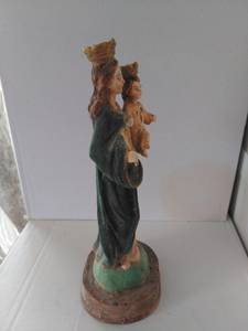 Hovedbilde Jomfru Marie- antikkmalt-Mary ...