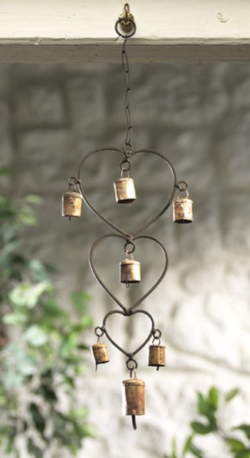 Hovedbilde Windchime with 3 hearts and ...