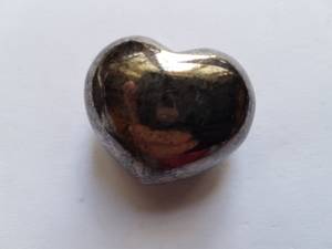 Hovedbilde Krystallhjerte lite - Pyritt