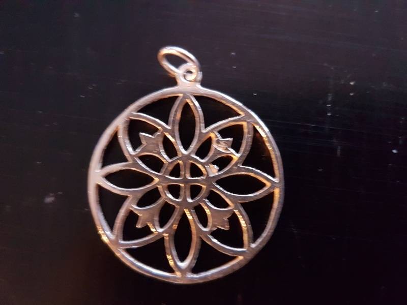 Anheng Mandala 8 petals sølv