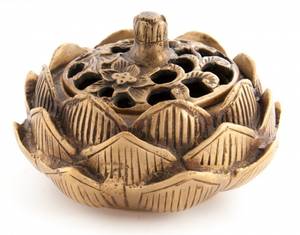 Hovedbilde Lotus Incense Burner, messing ...
