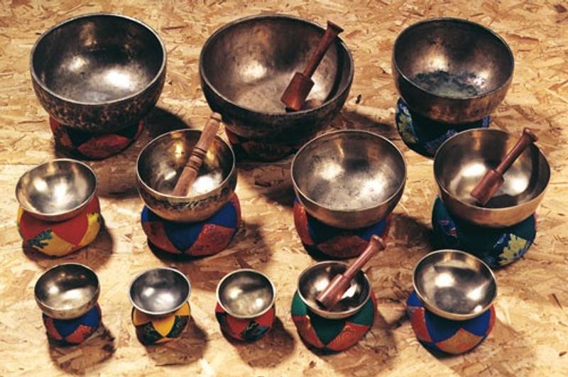 Tibetansk syngebolle håndlaget - ca 1000 gram