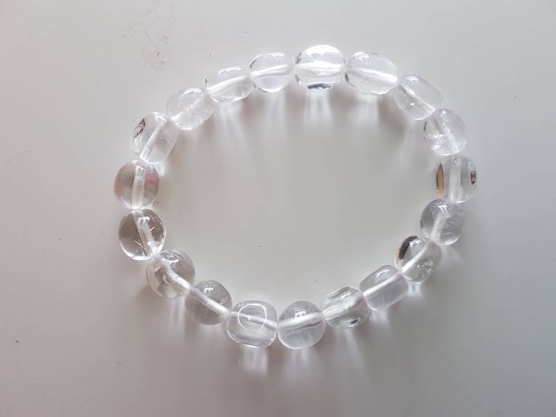 Armbånd Bergkrystall 10mm kulearmbånd