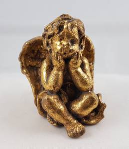 Hovedbilde Englefigur gullfarget mini 2 ...