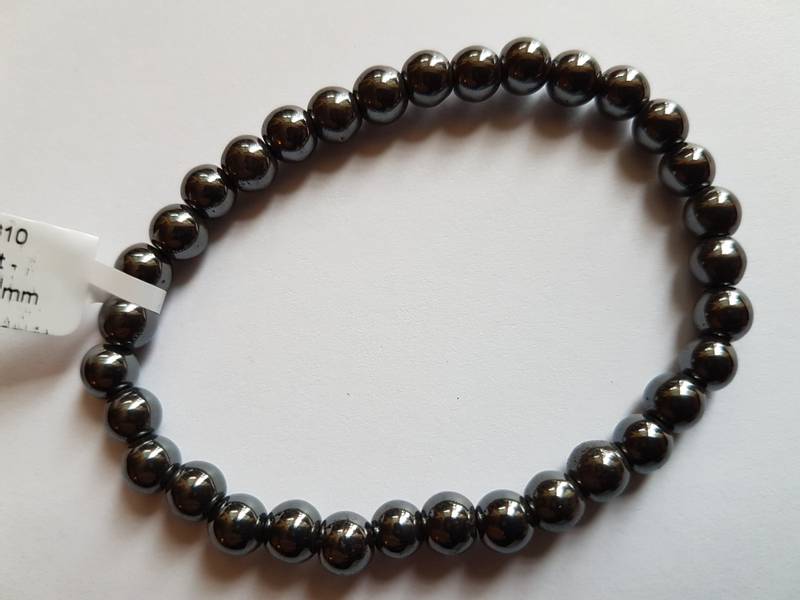 Armbånd Hematitt 6mm kulearmbånd