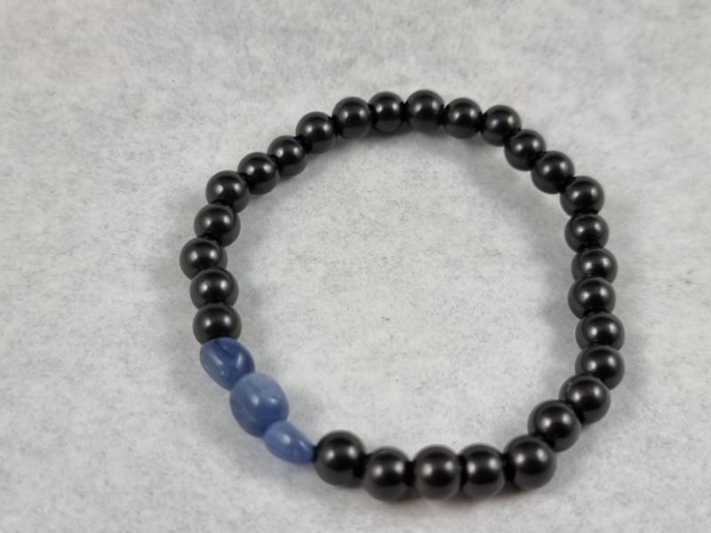 Shungitt armbånd - Shungite and Kyanite bracelet 